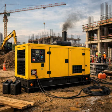 diesel generator on a sunshine coast construction project