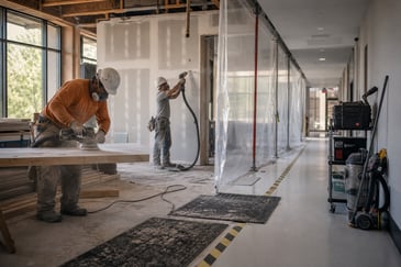 sticky mat for dust control