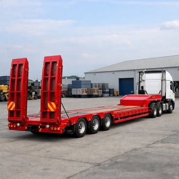 low loader in warehouse