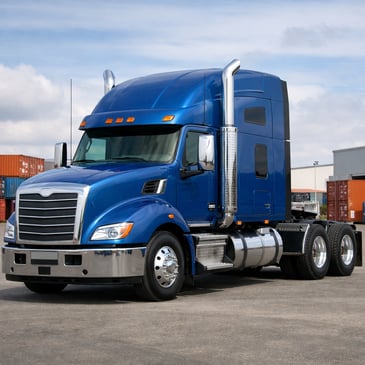 blue prime mover truck 