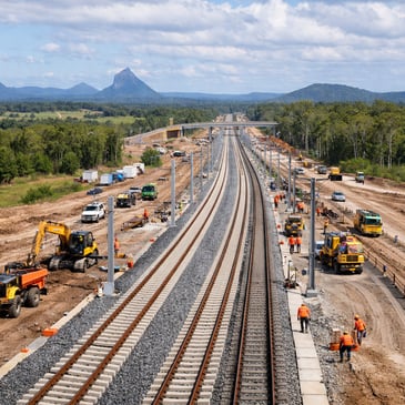 unshine Coast rail project, The Wave rail contracts, Beerwah Coast Connect, Sunshine Coast civil contractors, plant hire Sunshine Coast