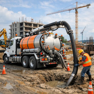 Vacuum tuck on a Newcastle construction site 