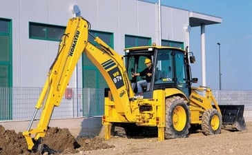 yellow mini excavator