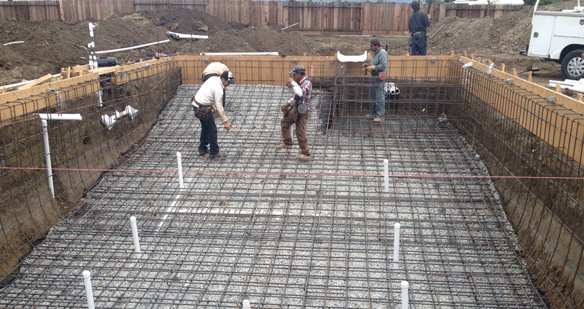 Step 7 - Shape and lay steel bars -