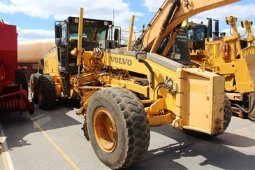large yellow grader on a central coast project