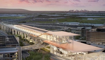 Melbourne airport rail upgrade stage 1 composite image artist's impression