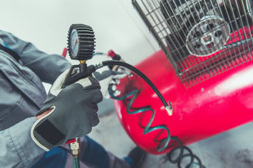 air compressor in use