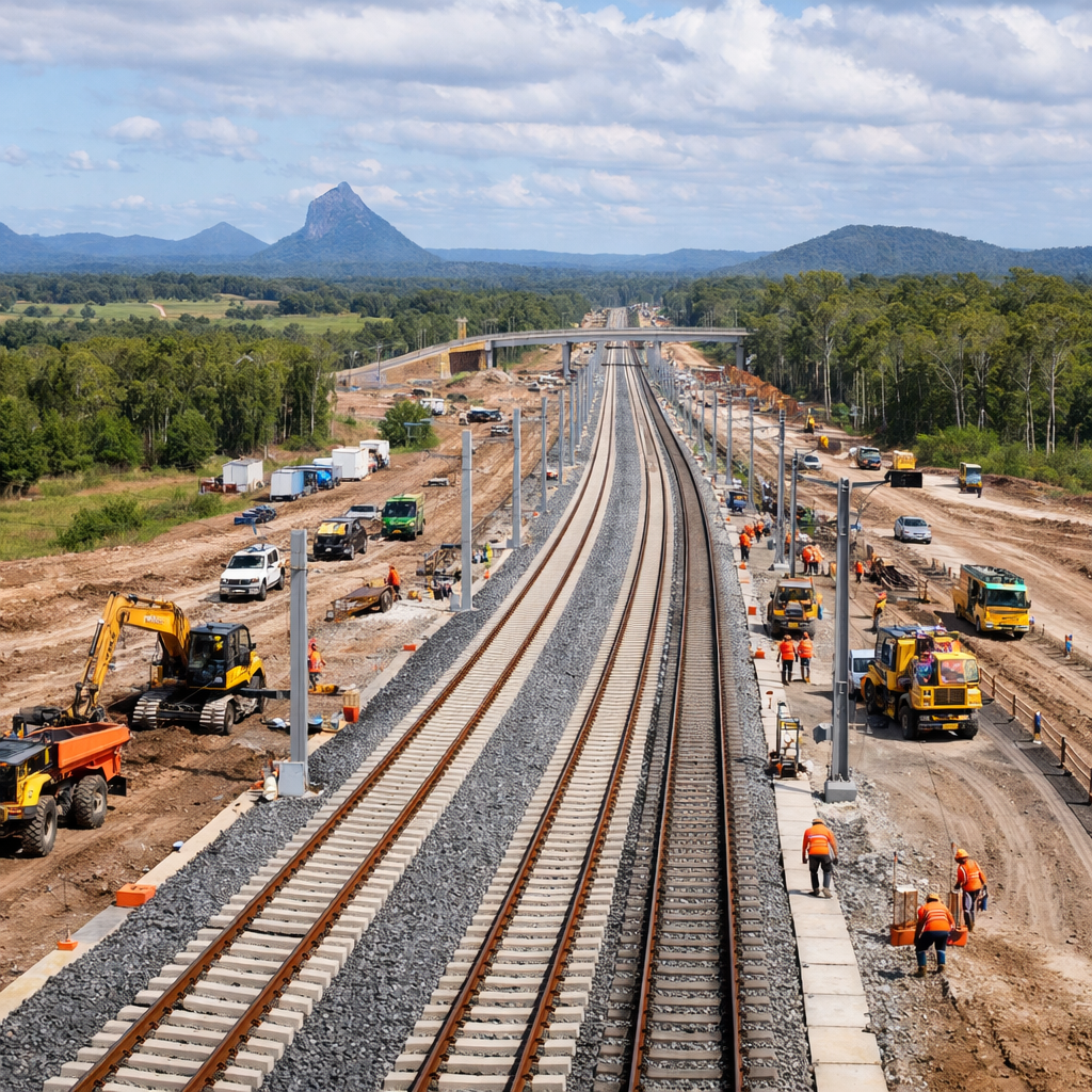 unshine Coast rail project, The Wave rail contracts, Beerwah Coast Connect, Sunshine Coast civil contractors, plant hire Sunshine Coast